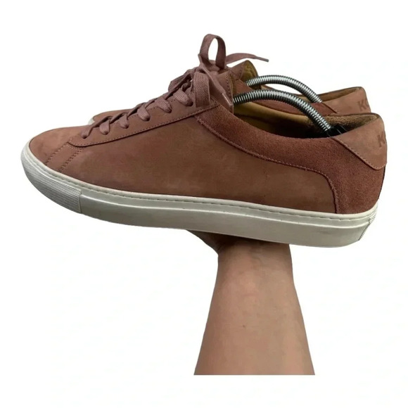 KOIO Capri Suede Leather Low Top Sneakers Clay Red - Picture 2 of 12